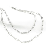 Load image into Gallery viewer, Oxidized 925 Sterling Silver Paperclip Finished Necklace. 4002OXNecklace
