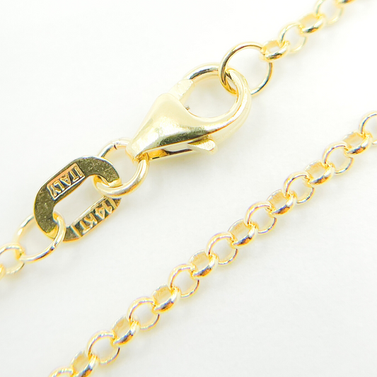 14K Solid Gold Rolo Chain