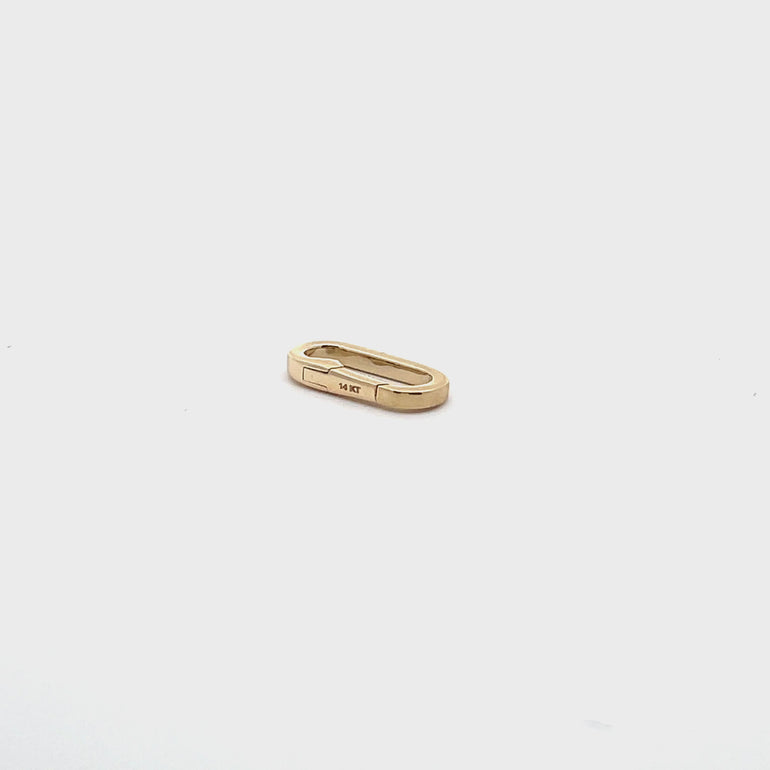 14K Solid Gold Oval Clasp