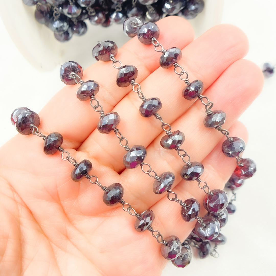 Coated Garnet Oxidized Wire Chain