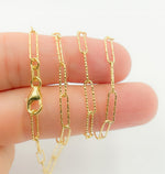 Load image into Gallery viewer, 172FD. 14K Solid Gold Hammered Paperclip Chain
