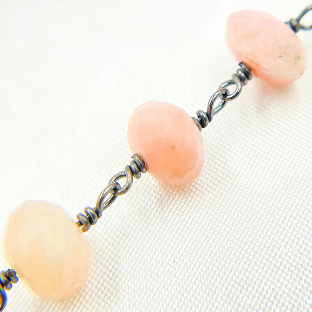 Pink Opal Oxidized Wire Chain