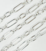 Load image into Gallery viewer, 925 Sterling Silver Oval Long &amp; Short Link Chain. 539MTSS
