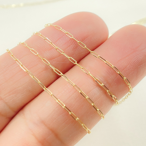 14K Gold Filled Chain – Paperclip Style