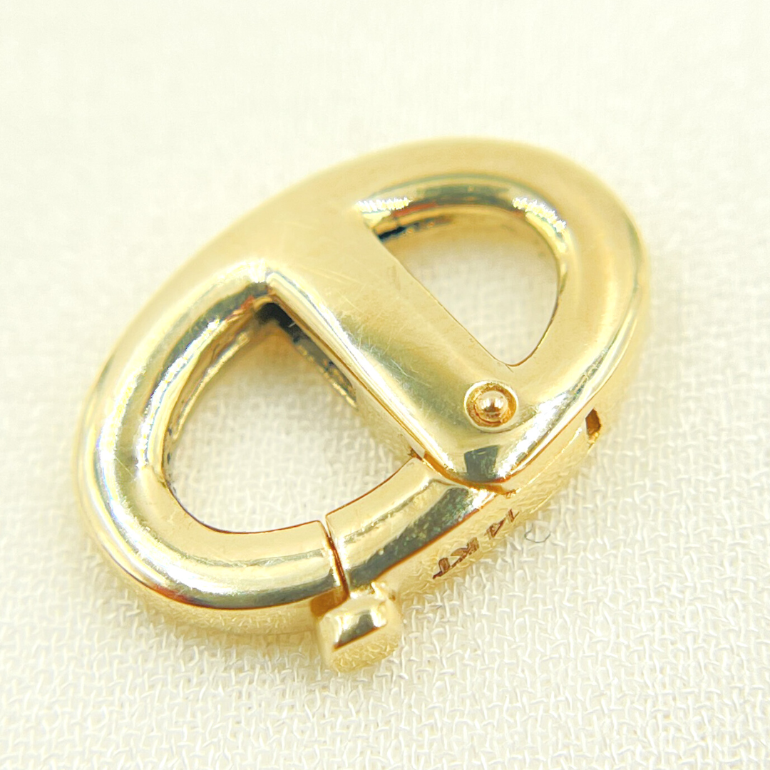 14K Solid Gold Gucci Style Clasp 17x12mm. 36714K