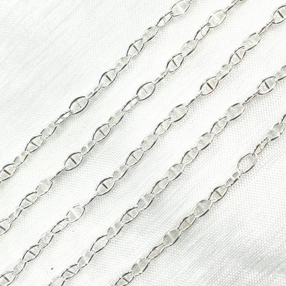 925 Sterling Silver Smooth Marina Link Chain