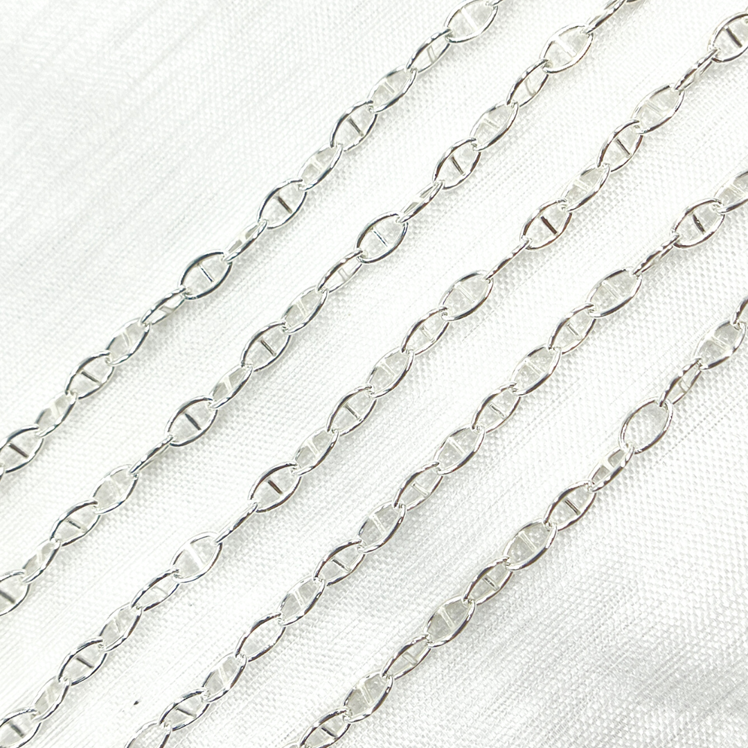 925 Sterling Silver Smooth Marina Link Chain. Z2SS