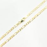 Load image into Gallery viewer, 058GL3BPT2A8L001. 14K Solid Gold Flat Figaro Chain
