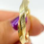 Load image into Gallery viewer, 14K Solid Gold Twisted Hoop with Texture