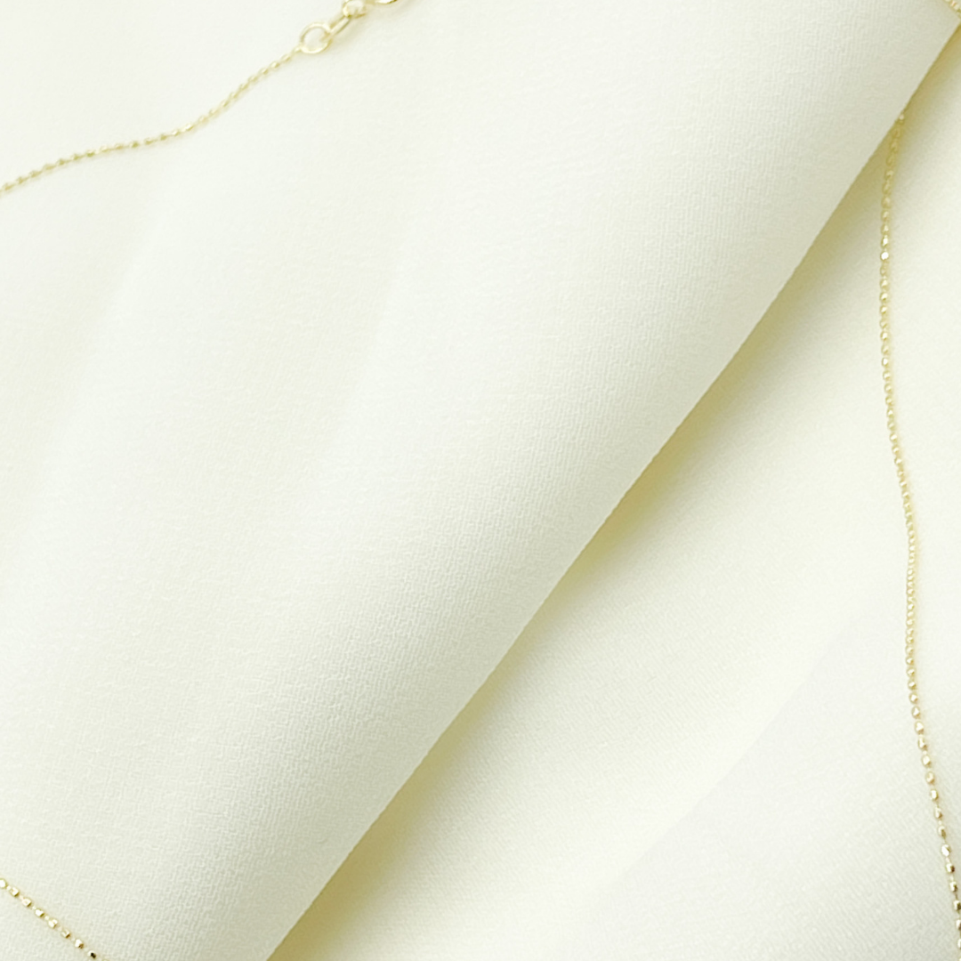 14K Solid Gold Ball Chain. 
