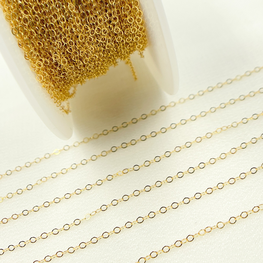 14k Gold Filled Flat Cable Chain