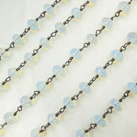 Opalite Oxidized Wire Chain.