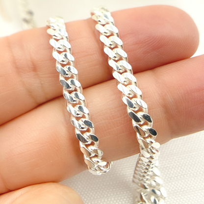 Sterling Silver Flat Curb Chain