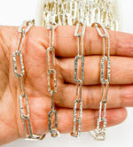 Load image into Gallery viewer, Y58HSS I 925 Sterling Silver Hammered Paperclip Link Chain. Y58HSS
