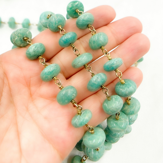Amazonite Oxidized Wire Chain