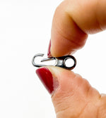 Load image into Gallery viewer, Black Rhodium Shiny 925 Sterling Silver Clasp. 1355BRS
