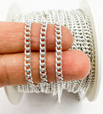 Load image into Gallery viewer, 925 Sterling Silver Curb Link Chain. V60SS
