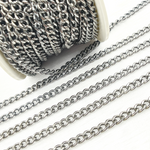 Load image into Gallery viewer, Oxidized 925 Sterling Silver Curb Link Chain. V44OX
