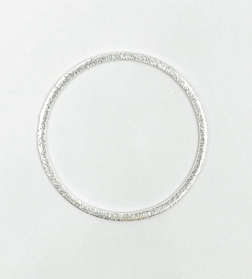 925 Sterling Silver Connector  Circle 35mm. BS6