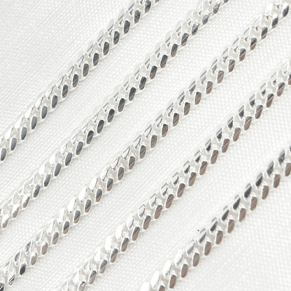 Sterling Silver Flat Curb Chain