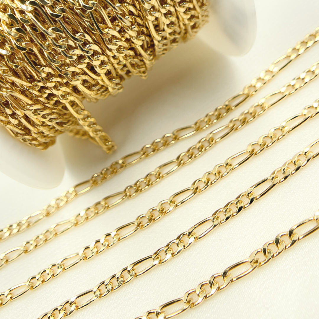 3831CHRGF. 14K Gold Filled Figaro Link Chain.