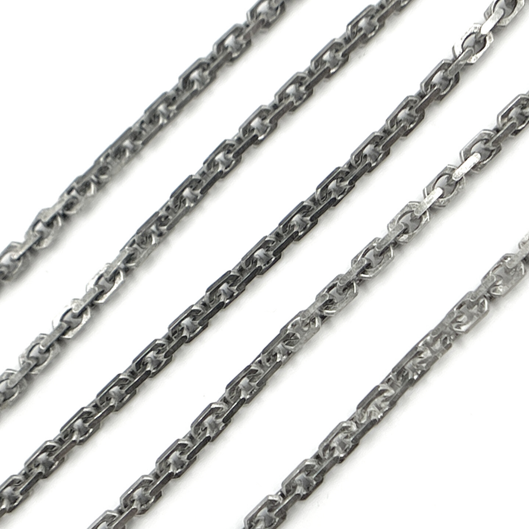 Oxidized Sterling Silver Thick Box Chain