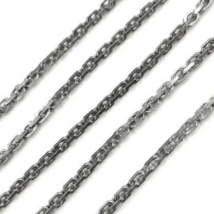 Oxidized Sterling Silver Thick Box Chain