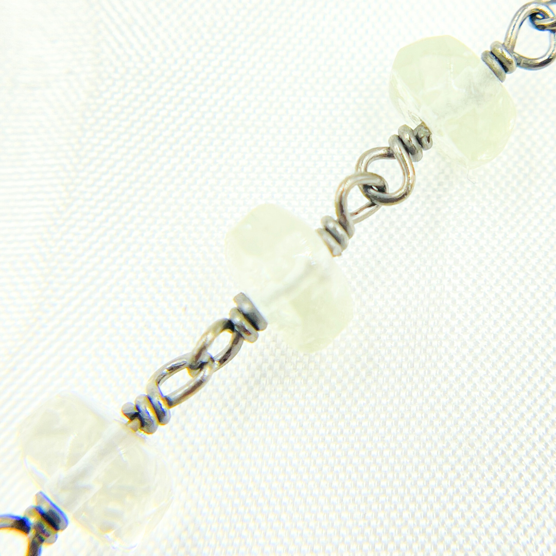 Green Amethyst Oxidized Wire Chain