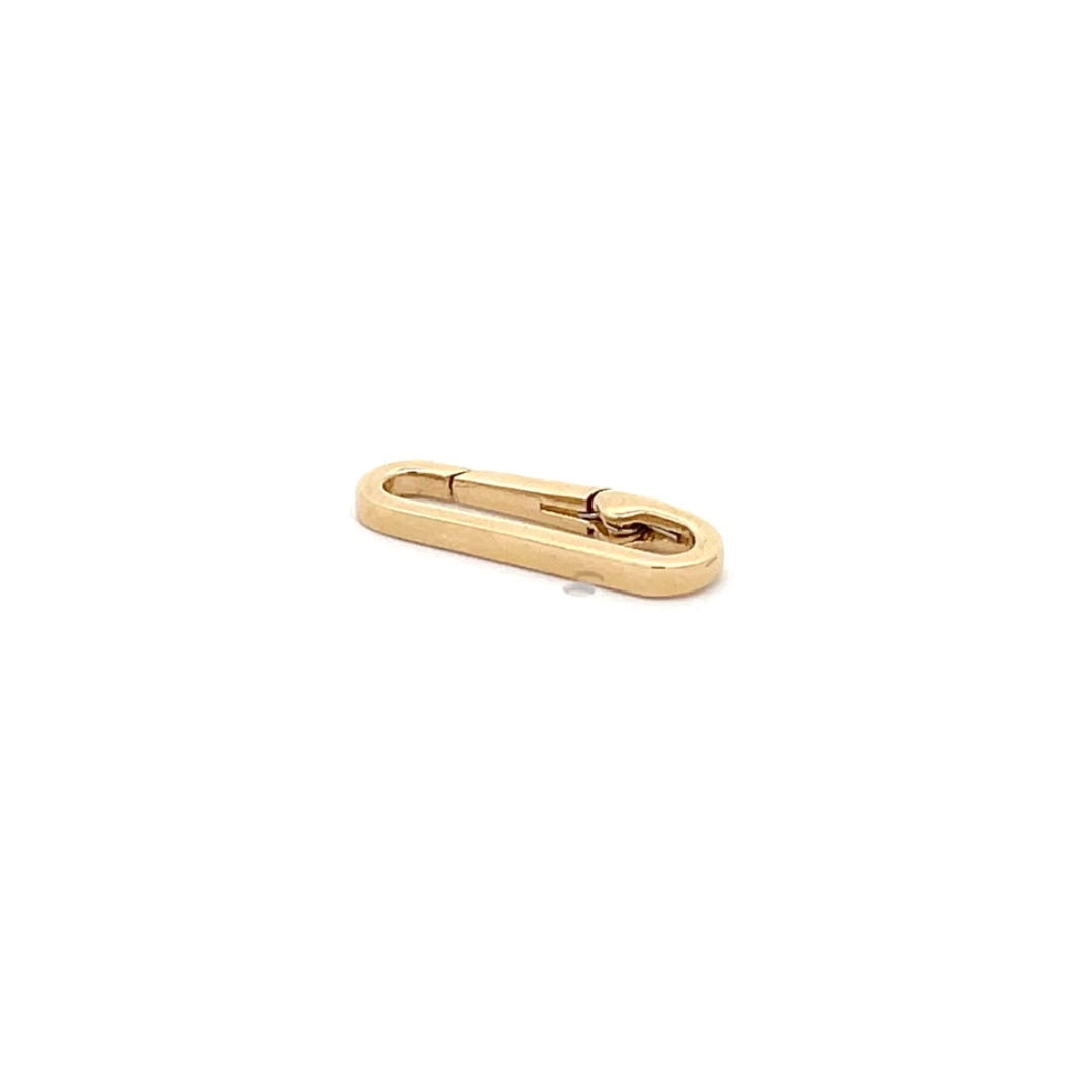 14K Solid Yellow Gold Oval Clasp