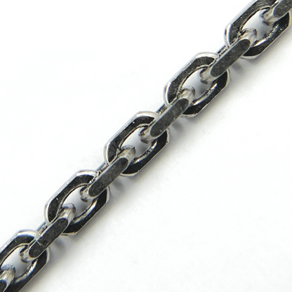 Oxidized Sterling Silver Thick Box Link Chain