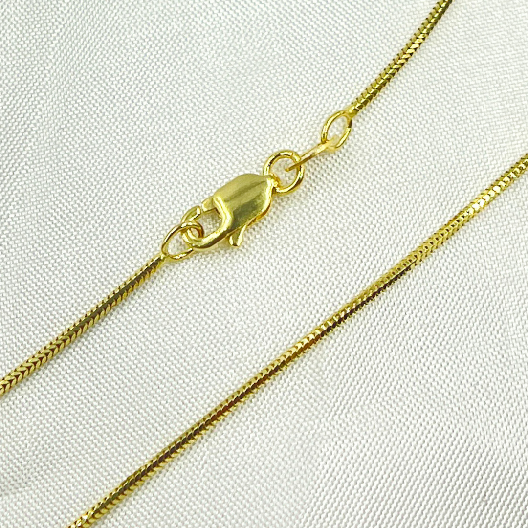 100CCTD. 14k Solid Yellow Gold Snake Necklace