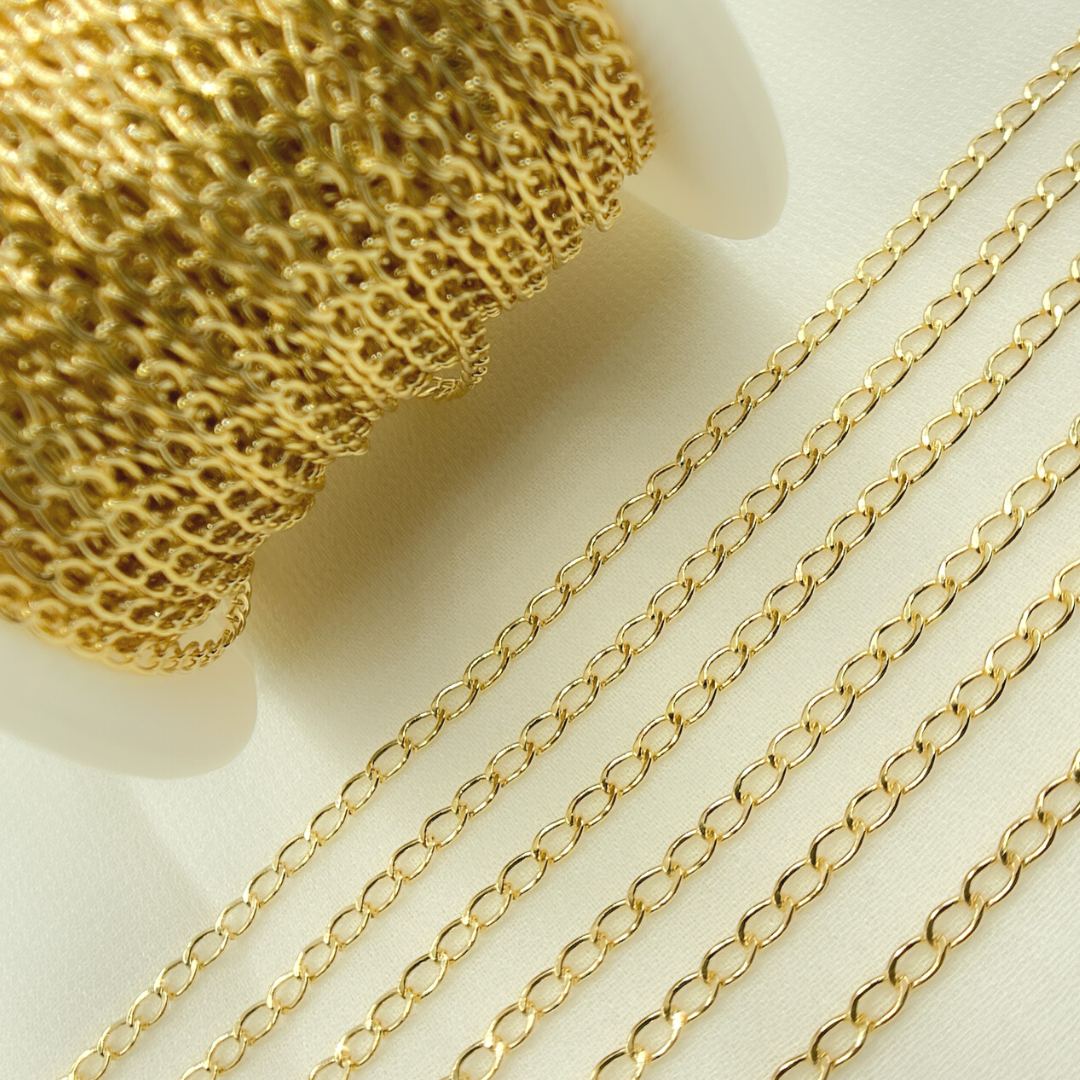 2508CHR. 14K Gold Filled Flat Curb Chain