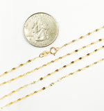 Load image into Gallery viewer, 030FV30. 14K Solid Gold Diamond Cut Marina Chain
