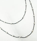 Load image into Gallery viewer, Black Rhodium 925 Sterling Silver Satellite Finish Necklace. 5Necklace
