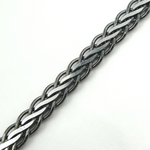 Load image into Gallery viewer, 925 Sterling Silver &amp; Black Rhodium Flat Wheat Necklace. 0502213SBNecklace
