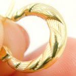 Load image into Gallery viewer, 14K Solid Gold Twisted Hoop