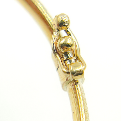 14K Solid Gold Matte Textured Bangle