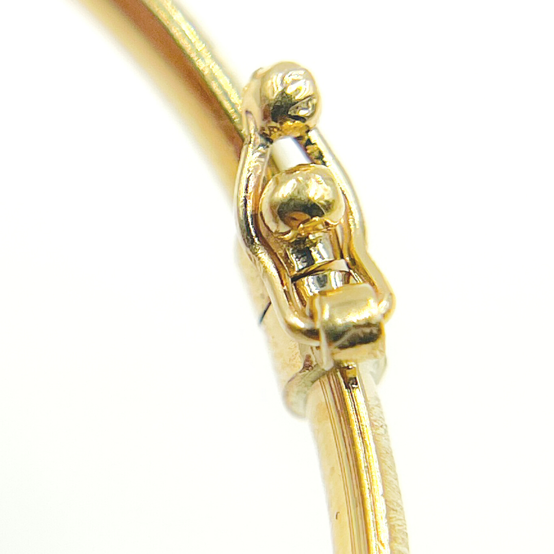 14K Solid Gold Matte Textured Bangle