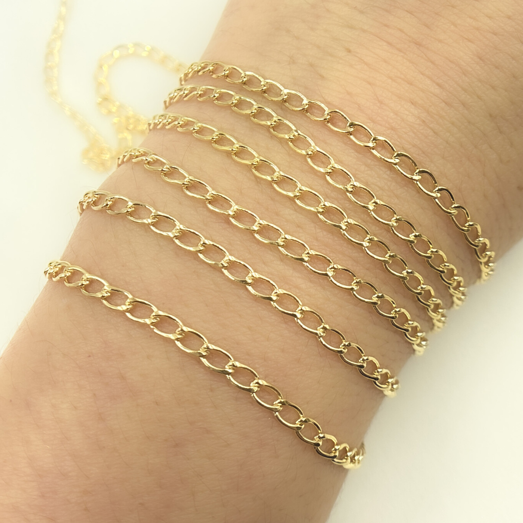 2508CHR. 14K Gold Filled Flat Curb Chain