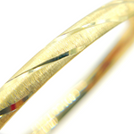 Load image into Gallery viewer, 14K Solid Gold Matte Textured Bangle