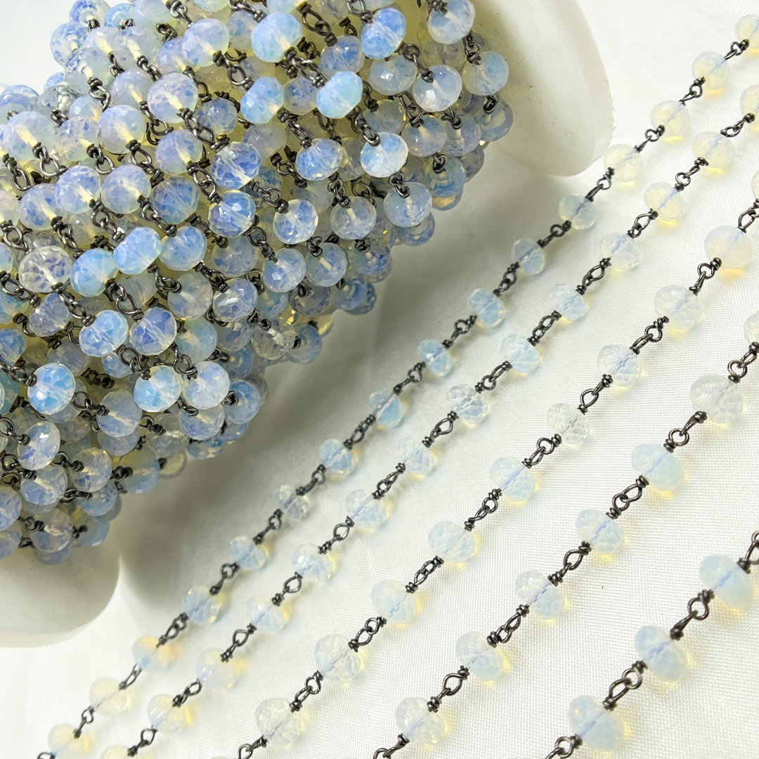 Opalite Oxidized Wire Chain. OPA12