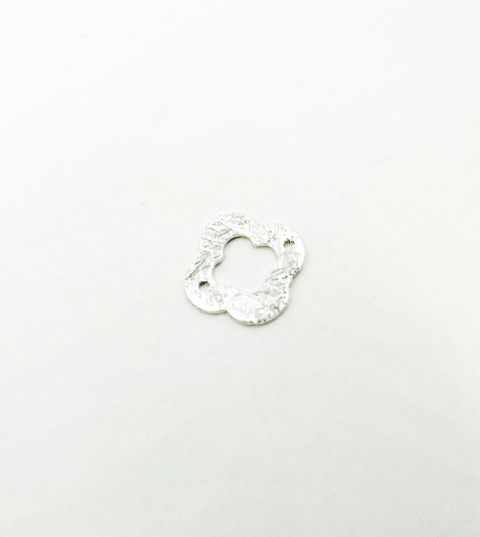925 Sterling Silver Connector Flower Shape 15mm. BS16