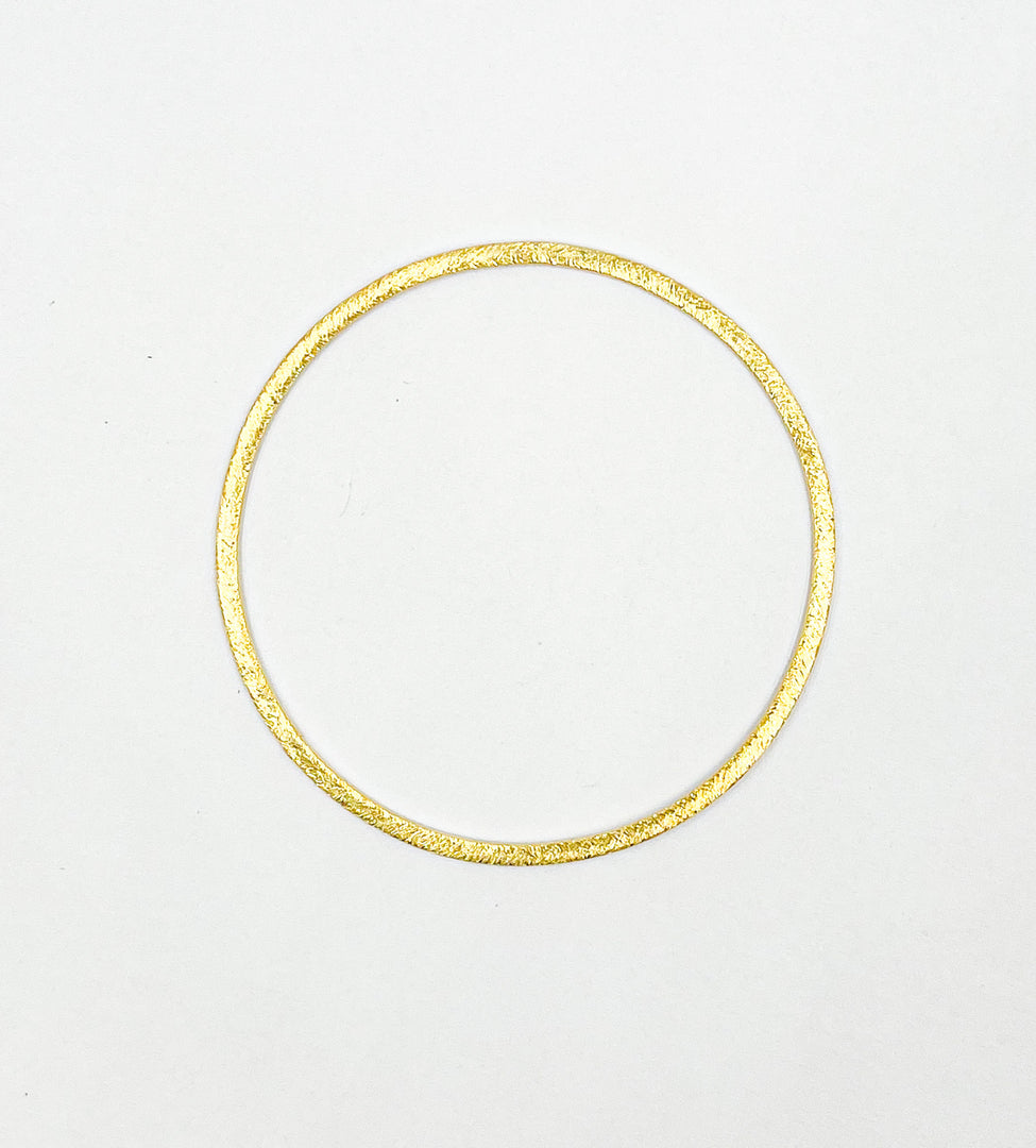 Gold Plated 925 Sterling Silver Connector Circle 50mm. GPBS8
