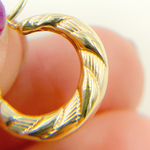 Load image into Gallery viewer, 14K Solid Gold Twisted Hoop