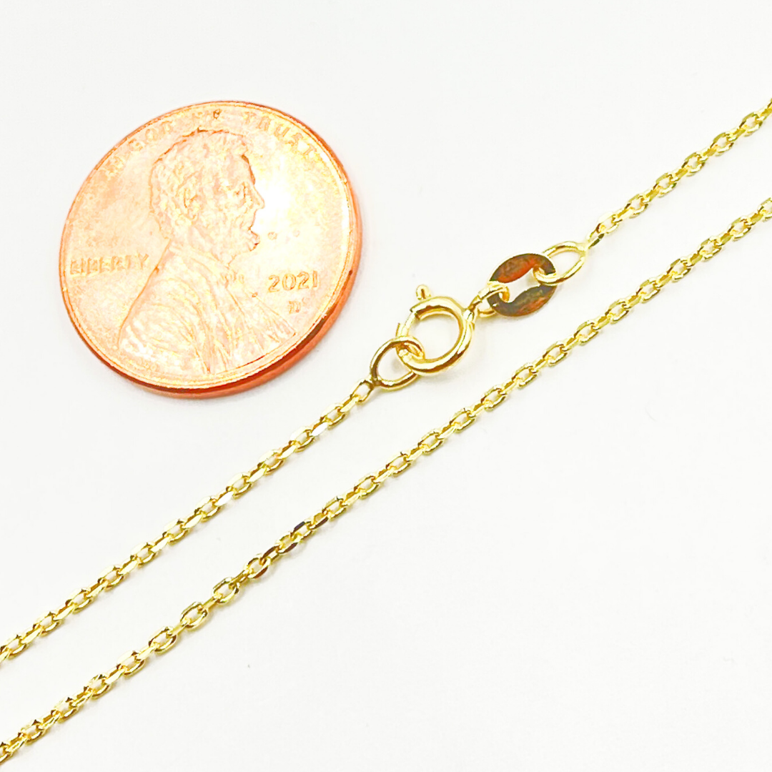 14K Solid Gold Cable Chain