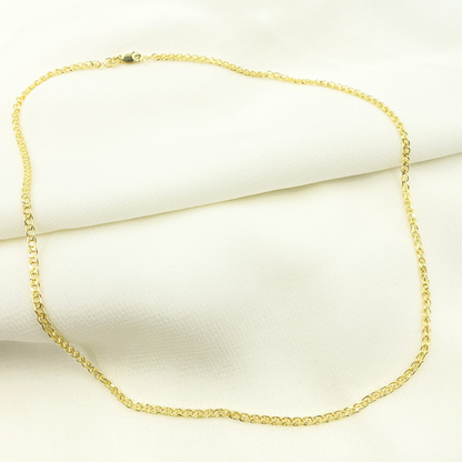 14K Solid Gold Wheat Chain
