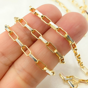 Gold Plated 925 Sterling Silver Flat Oval Link Chain