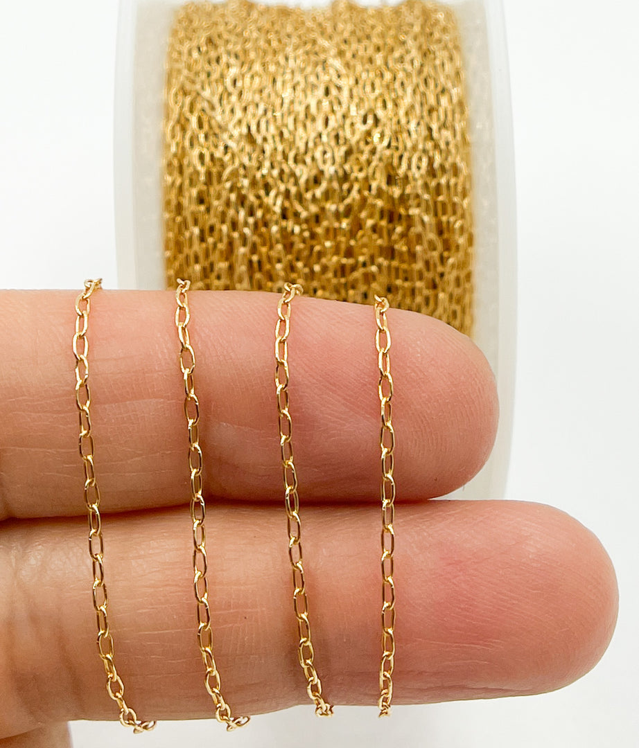 14k Gold Filled Cable Chain.  1218DGF