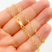 14K Solid Gold Hammered Cable Necklace.