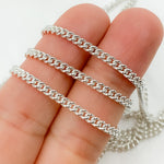 Load image into Gallery viewer, 925 Sterling Silver Curb Link Chain. X19SS
